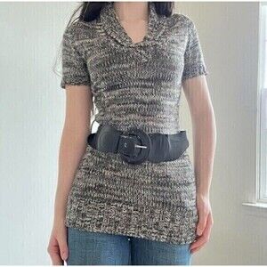 United States Sweater Womens Size L Beige Brown Belted Business‎ Career Bohemian